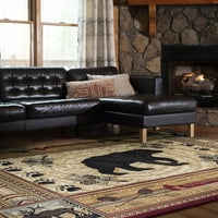 שטיחי שטיחים אזור חידוש חום, סלון בז 'קל לניקוי