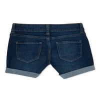 נערות פלא לאומה מגלגלת שרוול ג'ינס ג'ין מכנסיים קצרים, גדלים 5- & פלוס