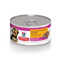 דיאטת מדע של היל כפות קטנות למבוגרים מזון משומר לכלבים, עוף ושעורה © E, 5. עוז, אוכל כלבים רטוב