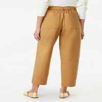 מכנסי חבית חגורה עם הרכבה חופשית של הנשים, מכנסי חבית, 26 אינץ 'עבור רגיל, בגדלים 0-18