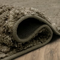 בית מוהוק ואדו גיאומטרי ארוג שטיח מקורה, אפור, 2 '6'
