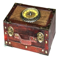 מזוודה בסגנון עתיק עם שעון
