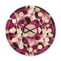 עיצוב 'עיצוב' מופשט רטרו תבניות עיצוב VI 'שעון קיר עץ מודרני של אמצע המאה