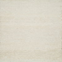 שטיח אזור יוטה ארוג ביד של נולום היילי, 4 '6', לבן