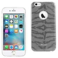 IPhone 6S Shine Shine Glitter Shimer Tiger Stripe Stripe היברידי באפור לשימוש עם Apple iPhone 6S 6-Pack