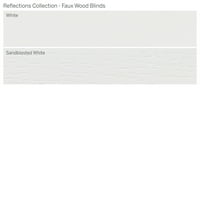 אוסף השתקפויות בהתאמה אישית, 2 תריסי עץ אלחוטיים, לבן, 7 8 רוחב 48 אורך
