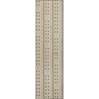 Nuloom Devon Geometric Stodor Runner Runger שטיח, 2 '8', פחם