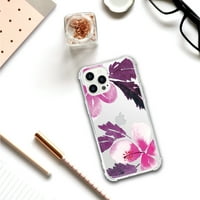 עיקרי iPhone Pro Ma מארז טלפון, Hibiscus Pink & Purple