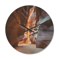 עיצוב 'קניון אנטילופה זוהר בתוך הנוף' שעון קיר עץ מודרני