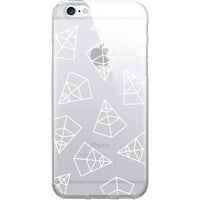מדפיס מארז טלפון ברור, פירמידות לבן, iPhone 6 6S