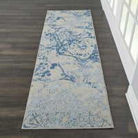 נוריסון בליס מודרני בוטני שנהב כחול 2'3 7'3 שטיח אזור