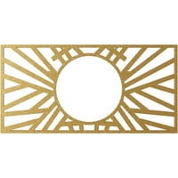 38 W 19 H 1 4 Id 1 P Hoover Architectural Dake PVC מדליית תקרה מנוקבת, זהב