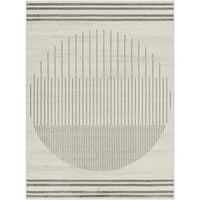 אורגים אומנותיים שטיח אזור גיאומטרי פלורנס, לבן אפור בהיר, 9'10 14