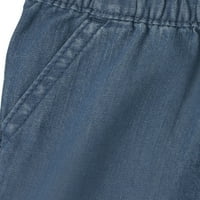 בנות התינוקות והפעוטות בנות פעוטות ג'ינס סרוג מותניים קצרים 2 חבילות, בגדלים 12 חודשים - 5T