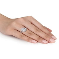 קראט T.W. יהלום 10KT טבעת שוק מפוצל זהב לבן