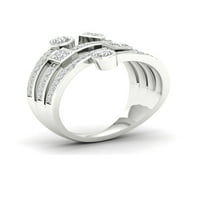 5 8ct TDW Diamond 10K טבעת אופנה זהב לבן