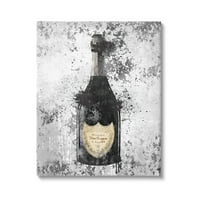 תעשיות סטופל שמפניה אפור דיו זהב איור גלריית אמנות גרפית עטוף בד קיר הדפס, 36x48, מאת אמנדה גרינווד