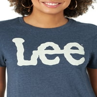 Lee Lee's Short שרוול צוואר צוואר גר גרפי עם מחשוף מצולע