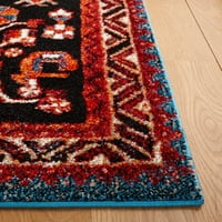 שטיח חמדאן קיילי מזרחי שטיח, אדום טורקיז, 4 '6'