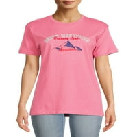 רחוב דייזי הנשים הרי רוקי רוקי חולצת טריקו גרפית שרוול קצר