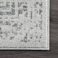 שטיח אזור מסורתי וינטג 'נולום ארלנה, 4', אפור