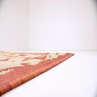 שער נול ייחודי חיצוני שטיח או רץ גיאומטרי וינטג '