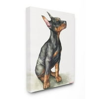 תעשיות סטופל דוברמן כלב כלב מחמד חיות מחמד צבעי מים צבעי מים סופר קיר קיר קיר מאת ג'ורג 'דיאצ'נקו