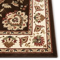 שטיחים אזוריים מסורתיים ארוגים היטב, חום