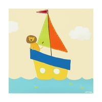 אמנות סימן מסחרי אמנות 'סירת מפרש הרפתקאות II' אמנות קנבס עד יוני אריקה ויס