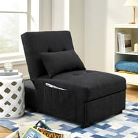 כיסא מיטת ספה של אוקפה פוטון, בשלוף שינה ישנה להמרה למחיין חלל קטן - שחור