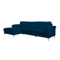 103.5 אינץ 'ספה ספת חתך מודרנית להמרה, בד, בצורת 3 מושבים בצורת L חתך לסלון מגורים
