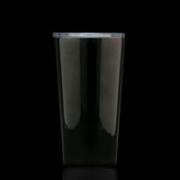סט בר של כוסות הייבול שחורות של 2, 20 אונקיות עם מכסים