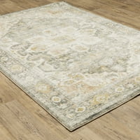 שטיח שטיח אזור מדליון בוהמי של Avalon Home, רץ 2 '8', זהב אפור