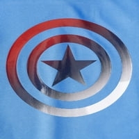 מארוול קפטן אמריקה קצר שרוול ביצועים טי חולצה